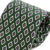 Green Vintage Diamond Mac-Inspired IMS Print Tie - Tie Doctor